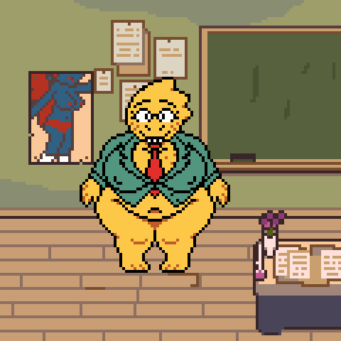 DELTAGOON_GAME's tweet photo. Alphys Deltagoon V2. Her old design didn't fit in our Gooner world, it was time for a Glowup. 

Her lack of pants allows for... easy access whenever she thinks about the local police chief.  

#Deltarune #Deltagoon #deltaruined https://t.co/4GVCYWaoVG