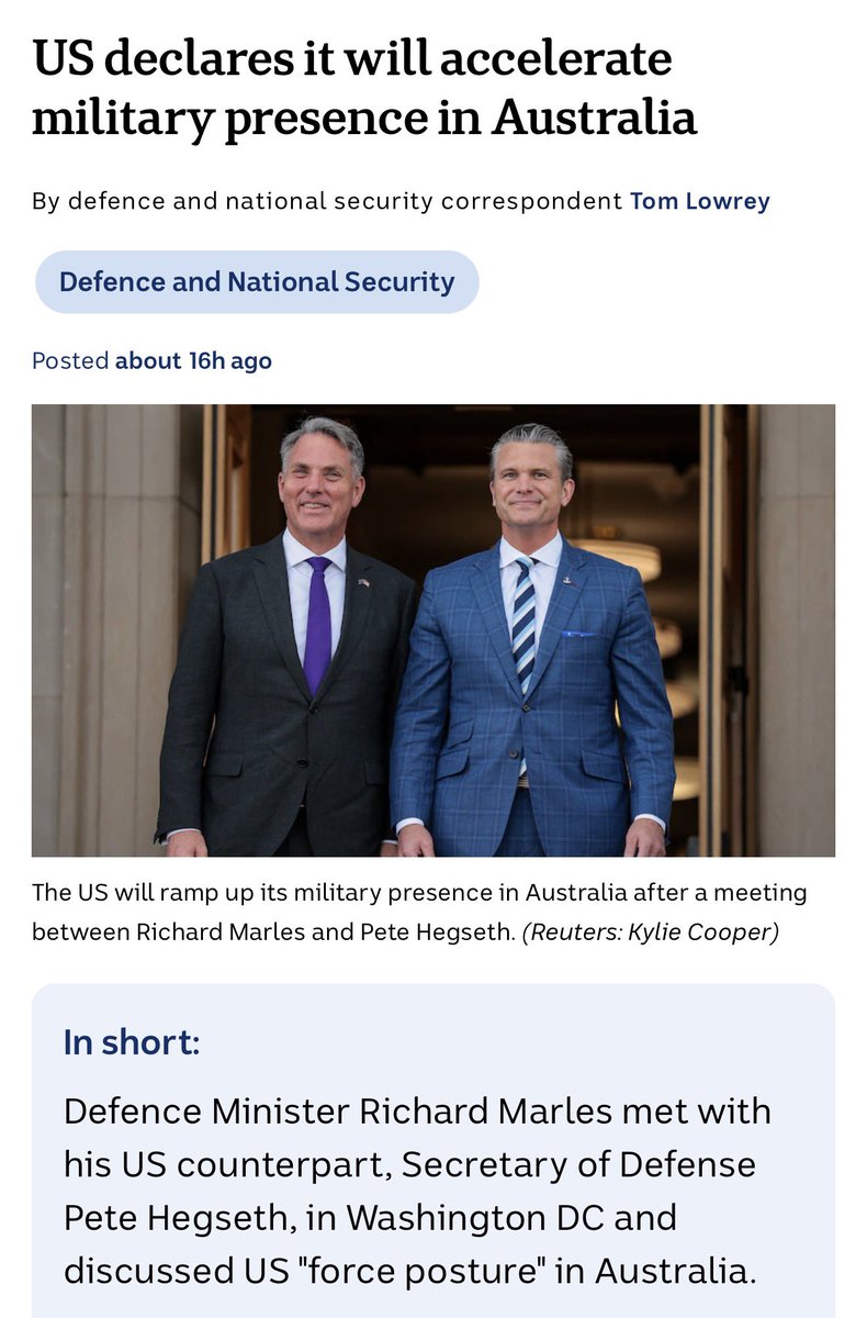 DavidShoebridge's tweet photo. A foreign military is getting more and more bases, control and domination over our country. 

Labor, the Coalition and One Nation are all celebrating this. 

They are not on our side. https://t.co/0jmYrAlJsS