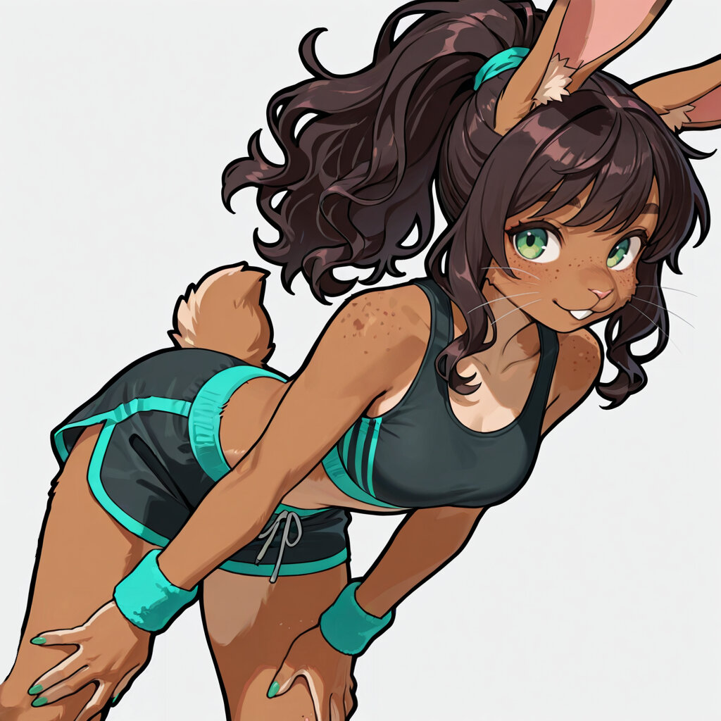 Sc0re_Up's tweet photo. I've been too sick to go for a run this month- but gonna push through it! Go go Albeny! #furry #oc #aiart https://t.co/qAnjjO5F0b