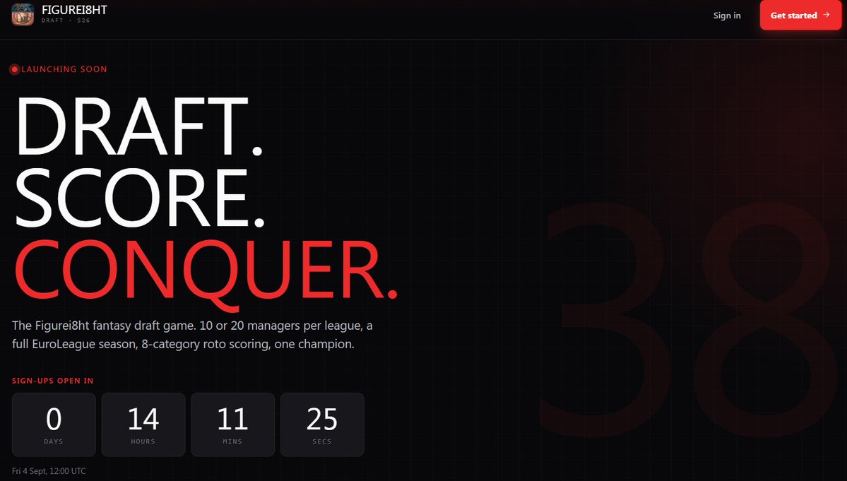 Figurei8ht's tweet photo. Tonight is different. 

Years of work. Hundreds of hours.
A game built for the love of European basketball.
Not for profit. For the fans.

Tomorrow, Friday 4th Sept, Figurei8ht Fantasy goes live!

This is a dream becoming real.

All I ask is this:

If you like what we've built — share it.
Tell one person. That's enough.

See you on the other side 🏀

#Figurei8ht #BasketballEurope #EuroLeagueFantasy