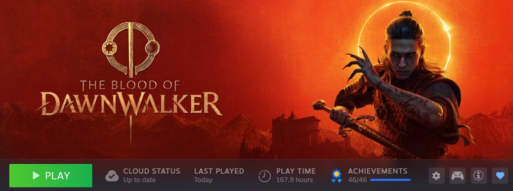 Kazuliski's tweet photo. The Blood of Dawnwalker - 100% ⚔️ https://t.co/lZlUZjQadz