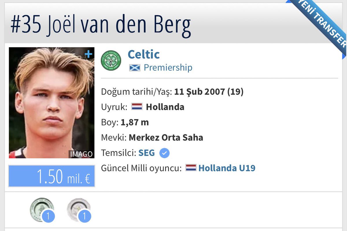 AmedScouting's tweet photo. Joël van den Berg 🇳🇱

Jong PSV'de oynuyor, 19 yaşında ve 1.87m boyunda. Hollanda futbolunun pozisyon bilgisi ve pas kalitesiyle yetişmiş, orta sahada hem fiziki hem de teknik dengeyi kuran bir yetenek.
1.87'lik boyuyla orta alana fiziksel bir direnç katarken, Hollanda ekolü altyapısı sayesinde top dağıtımında ve oyunun yönünü değiştirmede son derece soğukkanlı. Hem tempoyu ayarlayacak pas vizyonuna hem de ikili mücadelelerde ayakta kalacak vücut yapısına sahip olması onu komple bir orta saha profili yapıyor.

Orta sahaya hem boy/fizik hem de yüksek pas kalitesi arayan AMEDSPOR umuz için biçilmiş kaftan, geleceği son derece parlak bir isim.