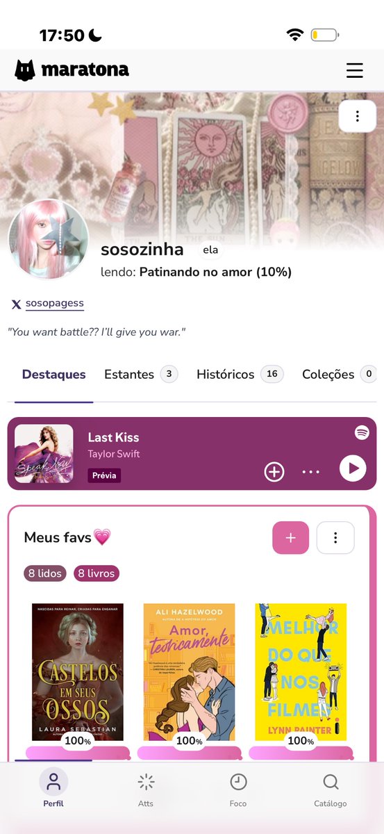 sosopagess's tweet photo. meu maratona // minha leitura atual https://t.co/Rj2Xch2bqz