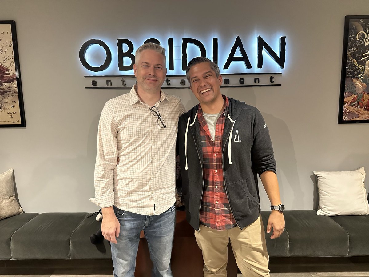 Bear__aug's tweet photo. Had the chance to visit our friends @Obsidian today after working together for years.

Just overall fantastic people; thanks for hosting @AspiringUGames! https://t.co/8UG5UpHC8I