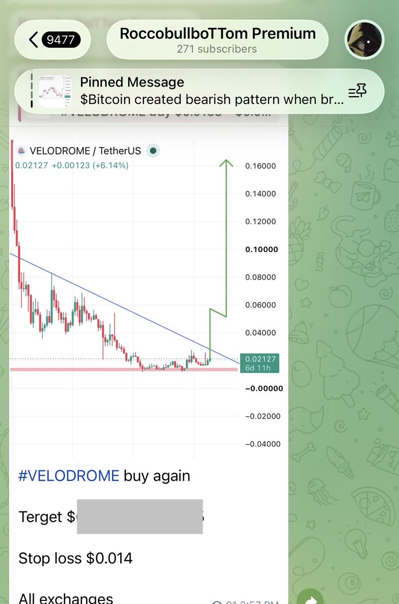 RoccobullboTTom's tweet photo. #PREMIUM_SIGNAL
#VELODROME unstoppable pumping after my premium call π°π°π°
On the way to my first terget πππ https://t.co/lXwQEziFw3