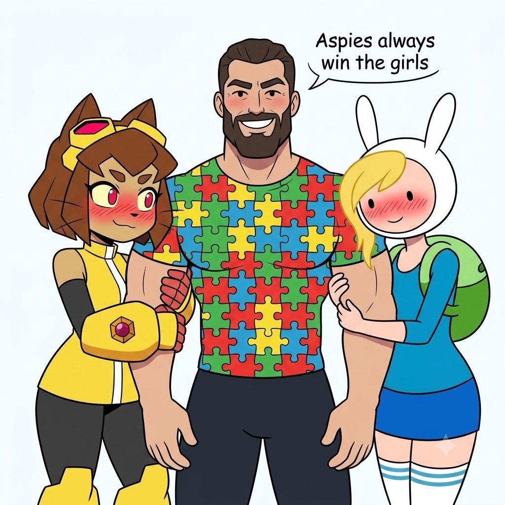 CISHETGREEN's tweet photo. Sorry normies, but us retarded Aspie autists always get the girls. @XnopishR is kang and sheeeit https://t.co/La9p9r87BG