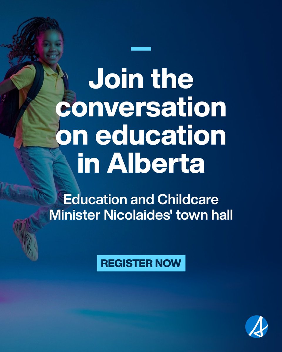 YourAlberta's tweet photo. Join Education and Childcare Minister Nicolaides for a telephone town hall. 

Wednesday, Sept. 23 from 6-7pm.

Bring your questions and insights to help us build on the support we are giving students, parents and teachers this school year. 

Register now: https://t.co/m3Py68KK8j https://t.co/CO0ftP5J8n
