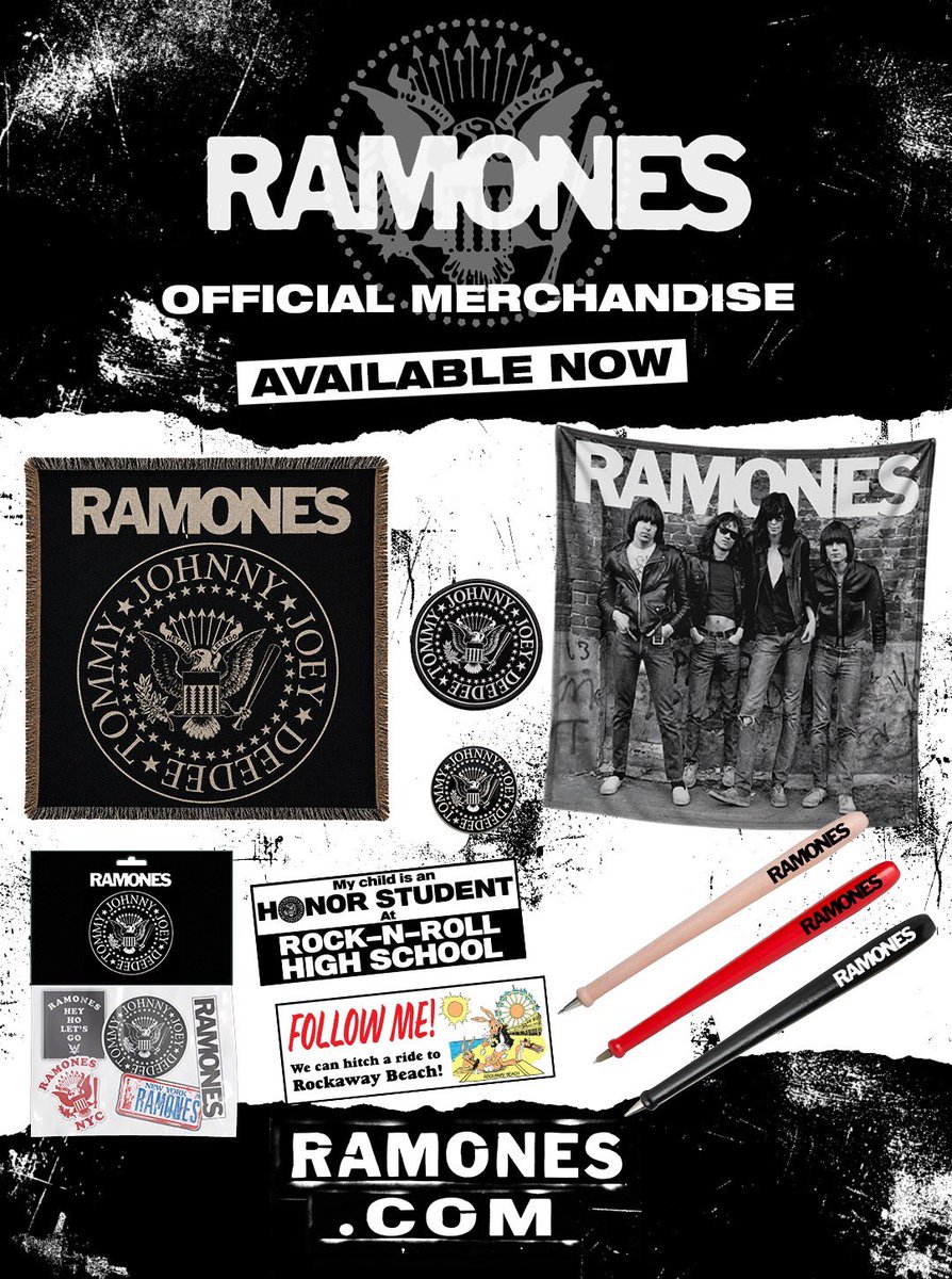 RamonesOfficial's tweet photo. https://t.co/OiXlawBq2V is now live!

Along with the new site, the official webstore is now open for business, featuring a new 50th Anniversary line and classic staples. All available now for pre-order. https://t.co/ur6FbVPiAy