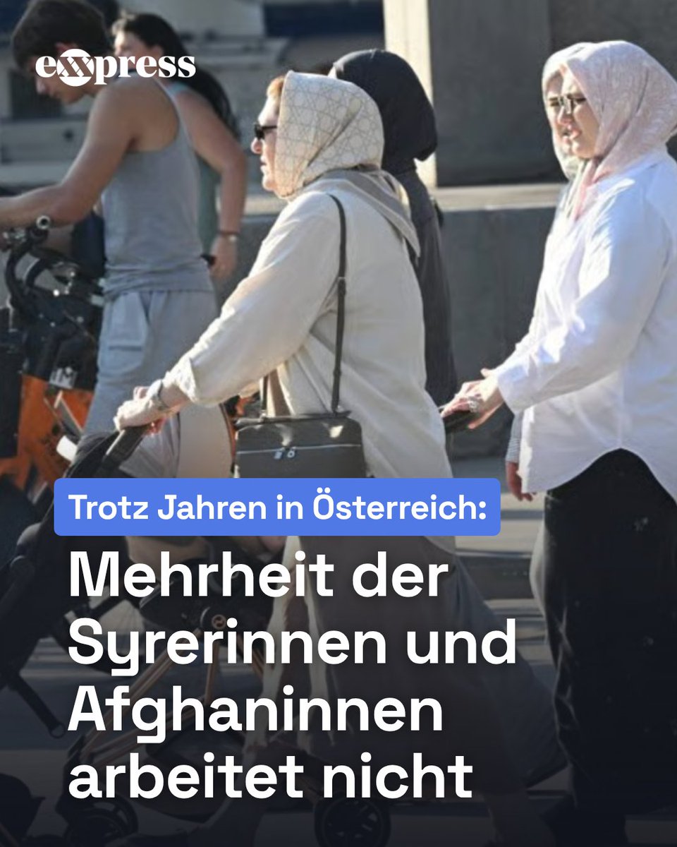 HorstMl28953489's tweet photo. Jahre in Österreich – und trotzdem nicht erwerbstätig: Die überwiegende Mehrheit geflüchteter Frauen aus Syrien und Afghanistan arbeitet nicht. AMS-Zahlen belegen das eklatante Integrationsproblem. https://t.co/KtYJR7b7xn