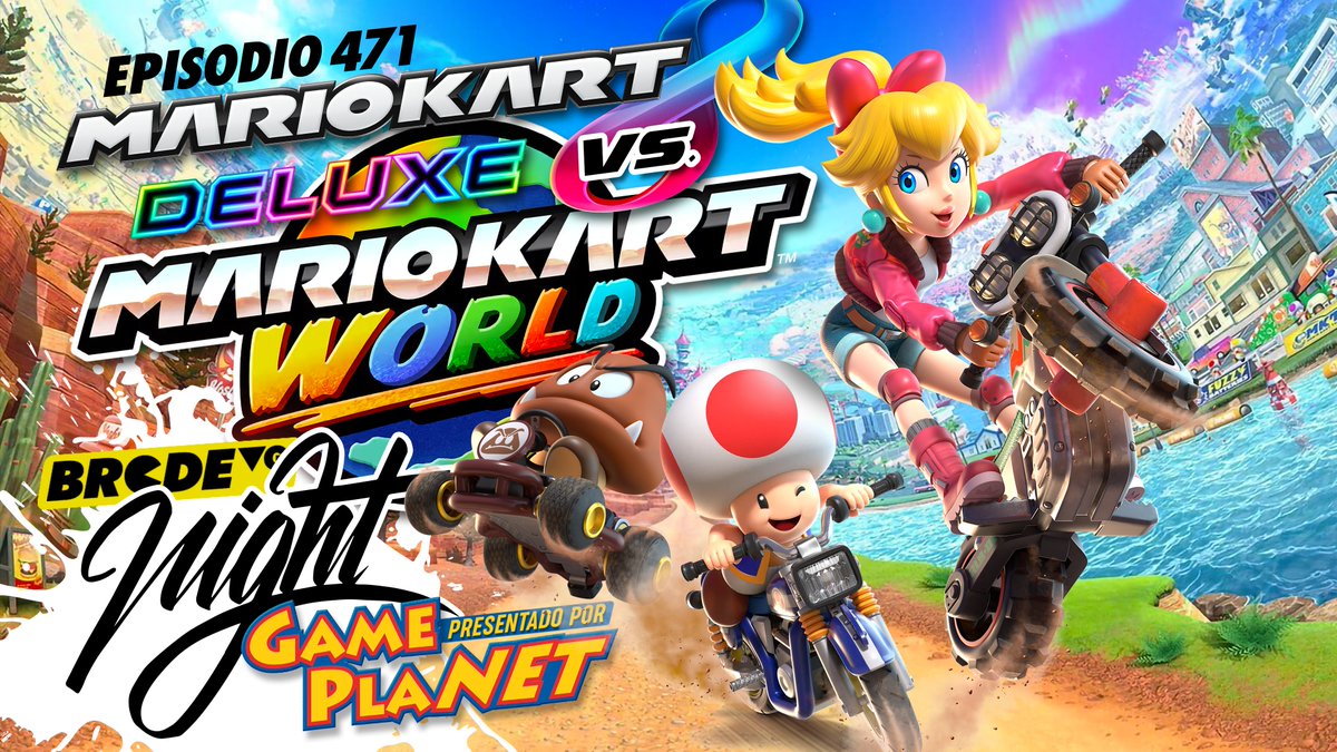 Aftasher's tweet photo. Mario Kart World vs. Mario Kart 8 ¿cuál es MEJOR? 🏎 🍄 

EN VIVO 🔴 en @BRCDEvg Night 

👉🏽https://t.co/HiN2GOUMhS https://t.co/ZJxBIz5Lq0