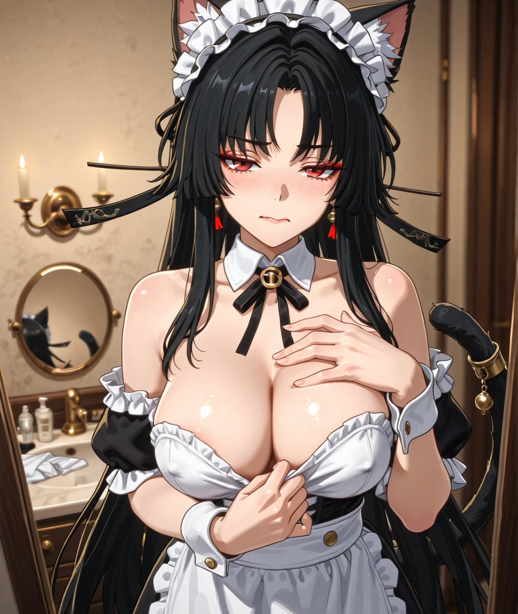 DBVR_Illustr's tweet photo. Maid Hotori #Nevernesstoeverness https://t.co/NbTqwdwfn4