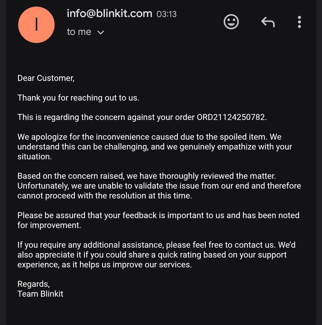 reactor_51's tweet photo. WTF @letsblinkit.
Order kra tha acha saman ke liye. Na ki tumhe feedback dene ke liye.
Sara hua saman bhej ke aisa kon bolta h? "We are unabale to validate the issue"
Clearly dikh rha h ki sara h mashroom tumhe paisa diya achha saman ke liye oo v market se jyada. 
@blinkitcares https://t.co/6vgxeTPKLD