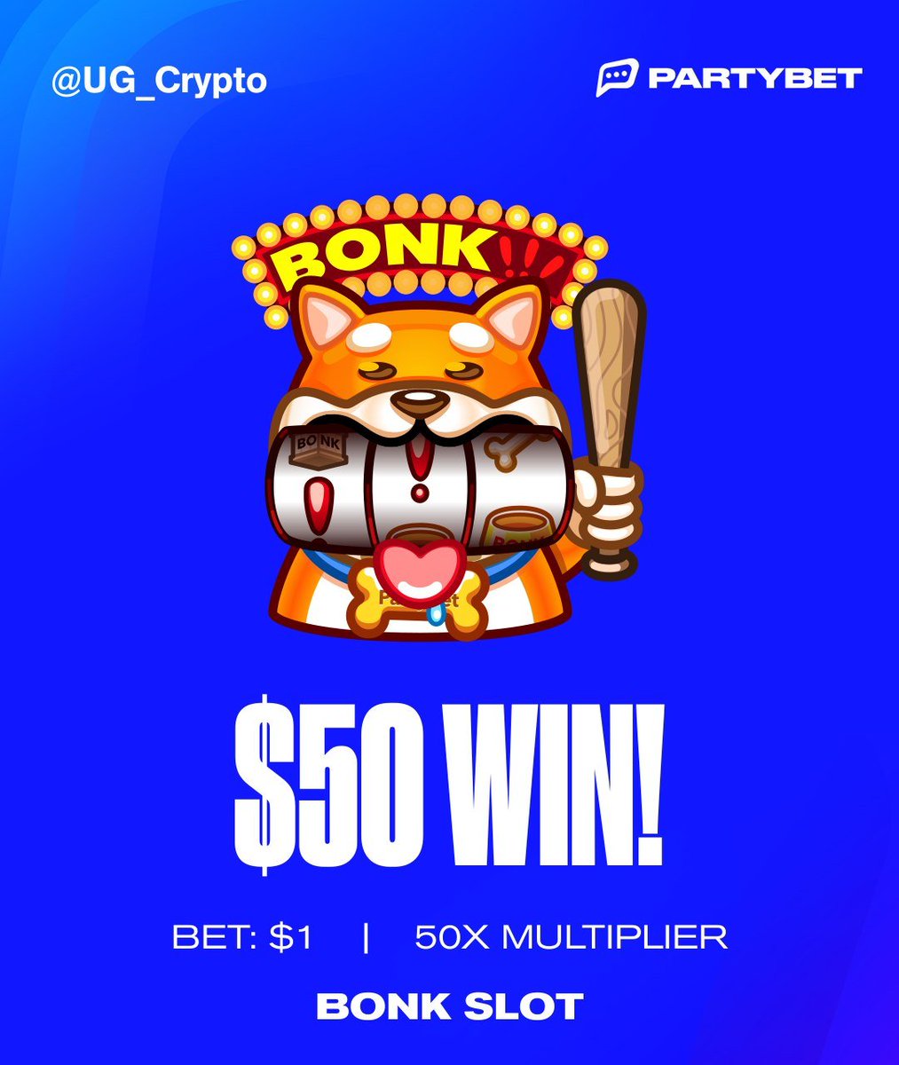 UGCrypto_'s tweet photo. @bonk_inu  got its own slot machine inside Telegram and they gave away $10 bonus cash to play. Luckily, bonk slot is generous. Withdrawal is fast. Thank you @partybet for the $10 cash bonus. https://t.co/2pwq0L6dZH