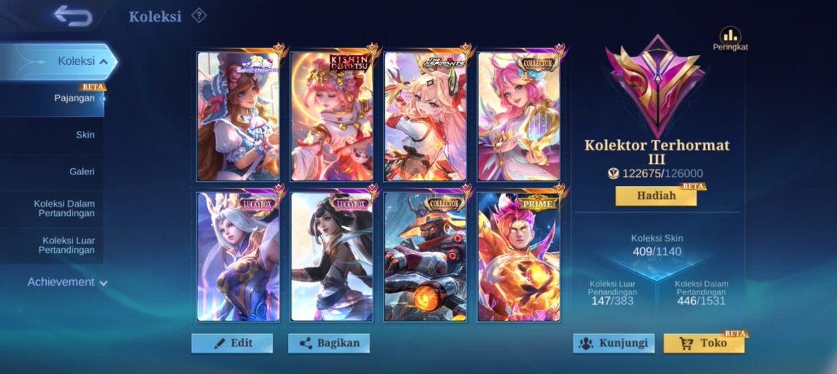 lovlybey's tweet photo. wts acc ml, bisa ce, PROFILE CANTIK ABIS! charisma 1jt, profile berpulau, now imo 102 ex imo 109 floryn -season, wr cakep, angela kisin, flo cc, guin aspi, yss cc, nata cc, 5 lb emot jibun, recall ayam, permen 170+ frag 4,6 #zonajajan 
price? dm #zonauang #akunml #jualml https://t.co/z07zd5u0nl