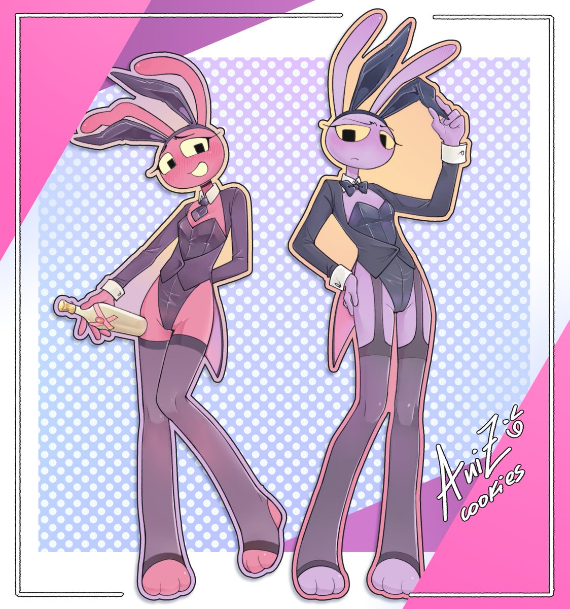 Aniz_Cookies's tweet photo. Bunnysuits... 💜🩷 #jax #tadc #eviljax https://t.co/dZwFI6VX12