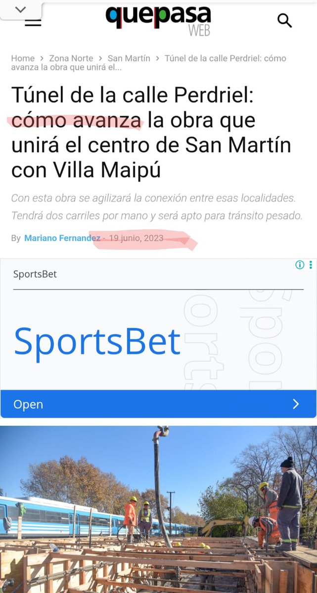 patoenero's tweet photo. A ver cómo avanzó la obra que ya había avanzado en 2023 y volvió a avanzar en enero 2026 y que pagamos cada vez que avanza... 😡

@gkatopodis 
@Kicillofok 

LADRIS! 

#Milei2027 https://t.co/ET0hzeXLE3
