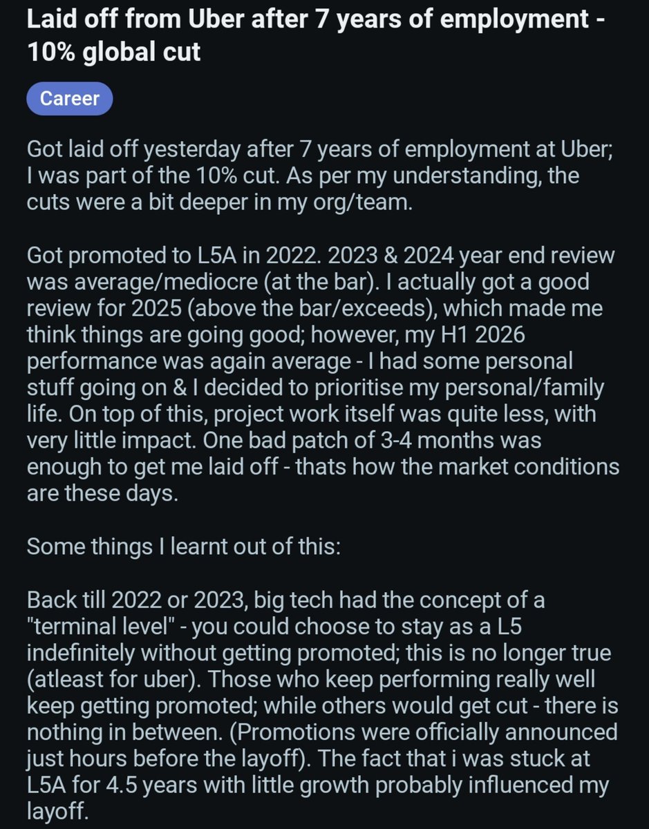 CodeWithSravya's tweet photo. Uber laid off 10% of its workforce. When does this layoffs will stop https://t.co/qYpUwxVQJj