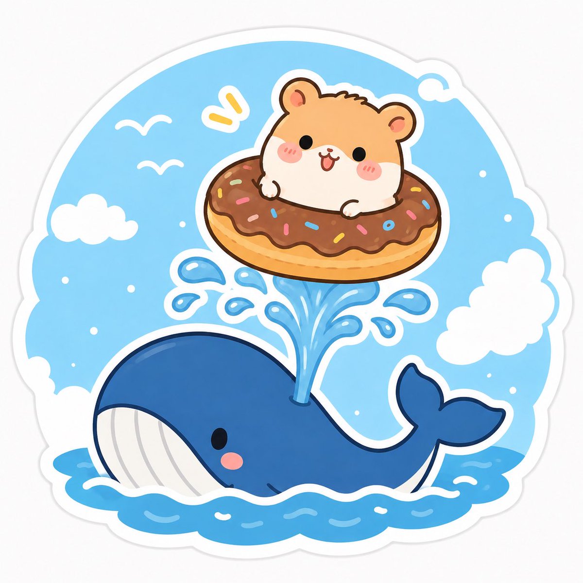 katayuri00's tweet photo. 今日は「クジラの日🐳」

ハムスター🐹とクジラを描きました🐳 https://t.co/teUCyoOG2n