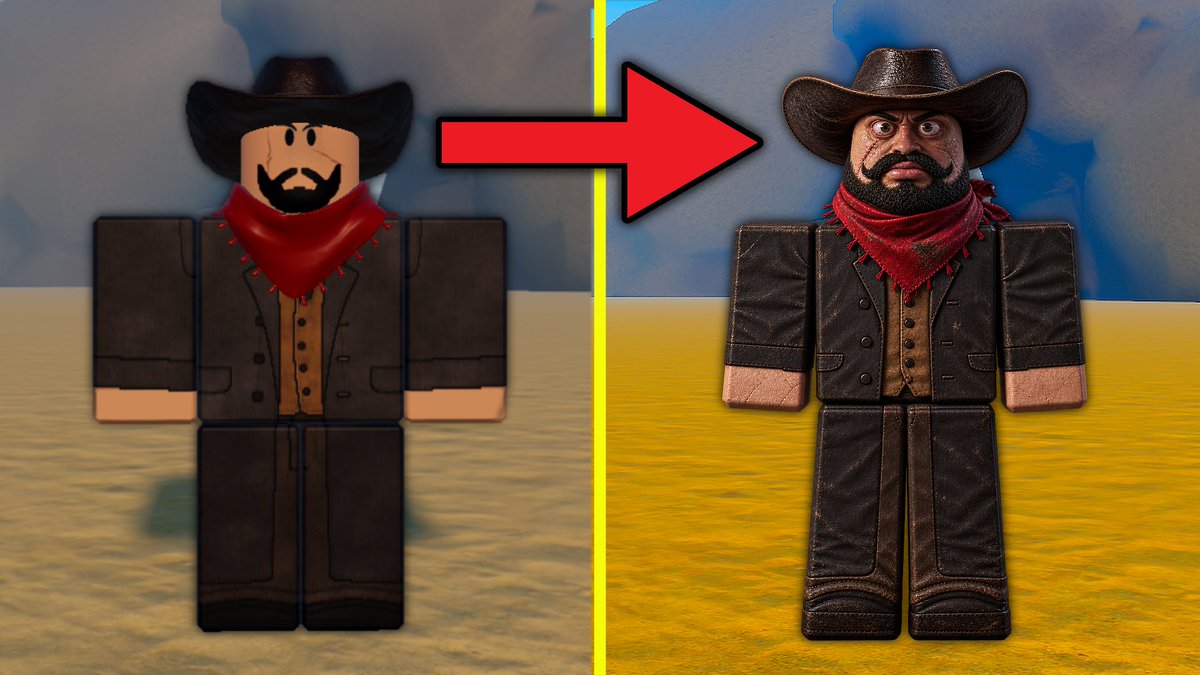 DeadRailsRBLX's tweet photo. DLSS 5 looks AWESOME on Roblox 🔥, should we enable it for Dead Rails 🤔? #roblox #deadrails https://t.co/u77UqPyLaJ