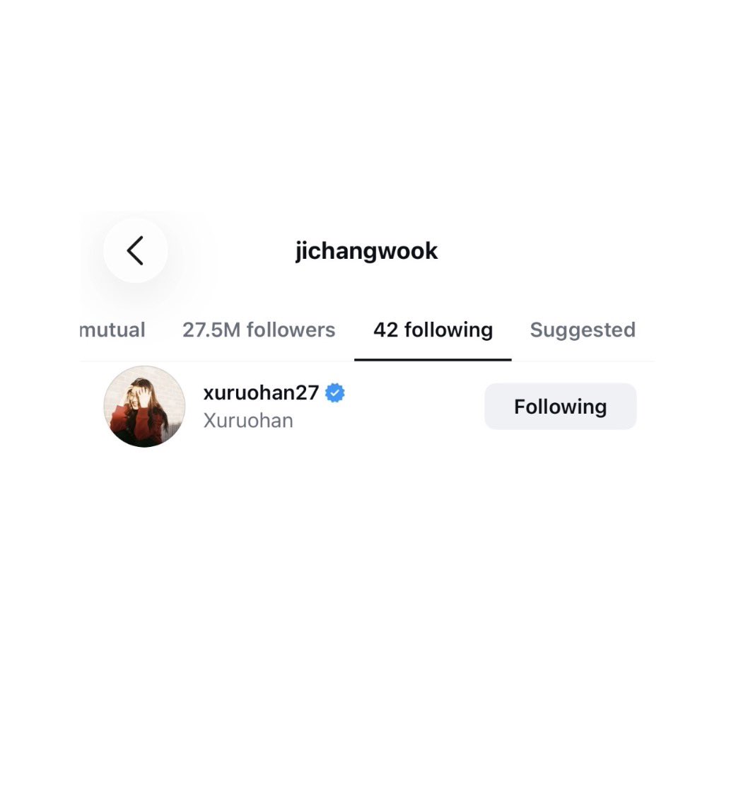xuruohanarchive's tweet photo. ji chang wook is now following xu ruohan on ig! 

 #徐若晗 #XURUOHAN https://t.co/nFj8l4ceYh