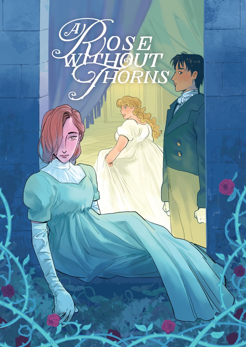 sharktier's tweet photo. Debuting a new comic at SPX! A Rose Without Thorns is a gay girl regency drama that has been marinating in my head for a long time. This first installment (of many, hopefully!) is about 40 pages, available at SPX next week 💘🥀 https://t.co/8u0wazI58k