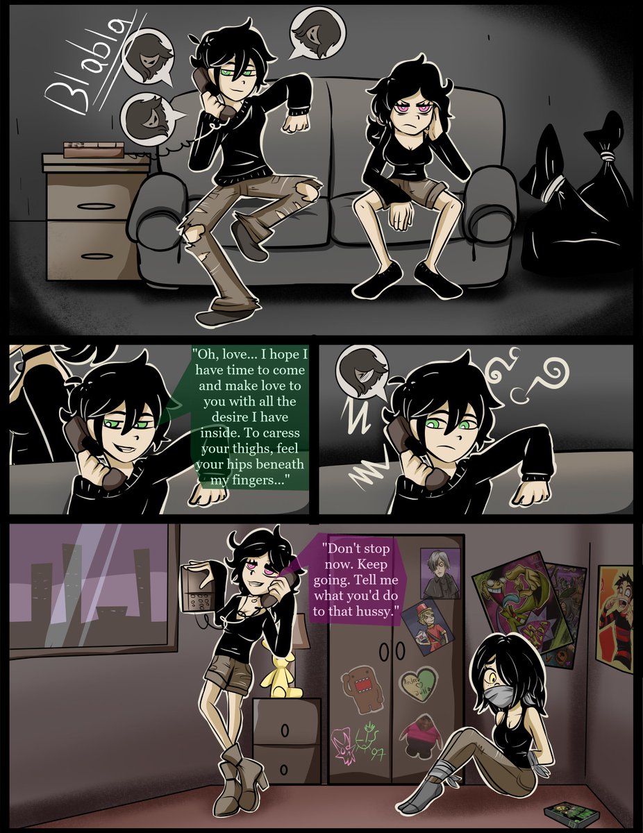 AzulYagami's tweet photo. Hola, here is another comic for my dear Critters. This time, it's a scene based on *Dexter's Laboratory* muaja I have to say, Julia looks very pretty as a damsel in distress I hope to bring you more ideas featuring the two of them.
#thecoffinofandyandleyleyㅤ #tcoaal #tcoaalart https://t.co/fvegDXRUvd