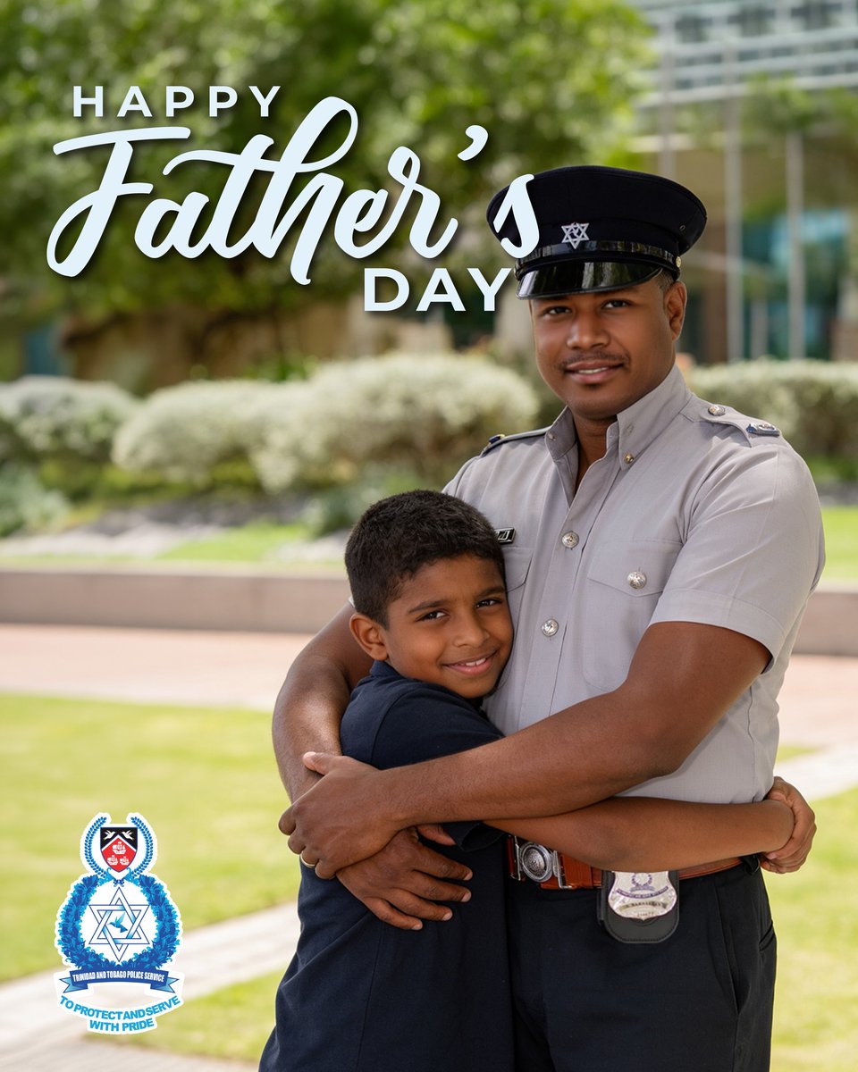 Kakuya924's tweet photo. Happy Father’s Day to all fathers across Trinidad and Tobago from the Trinidad and Tobago Police Service. https://t.co/Tk25BcTaG2