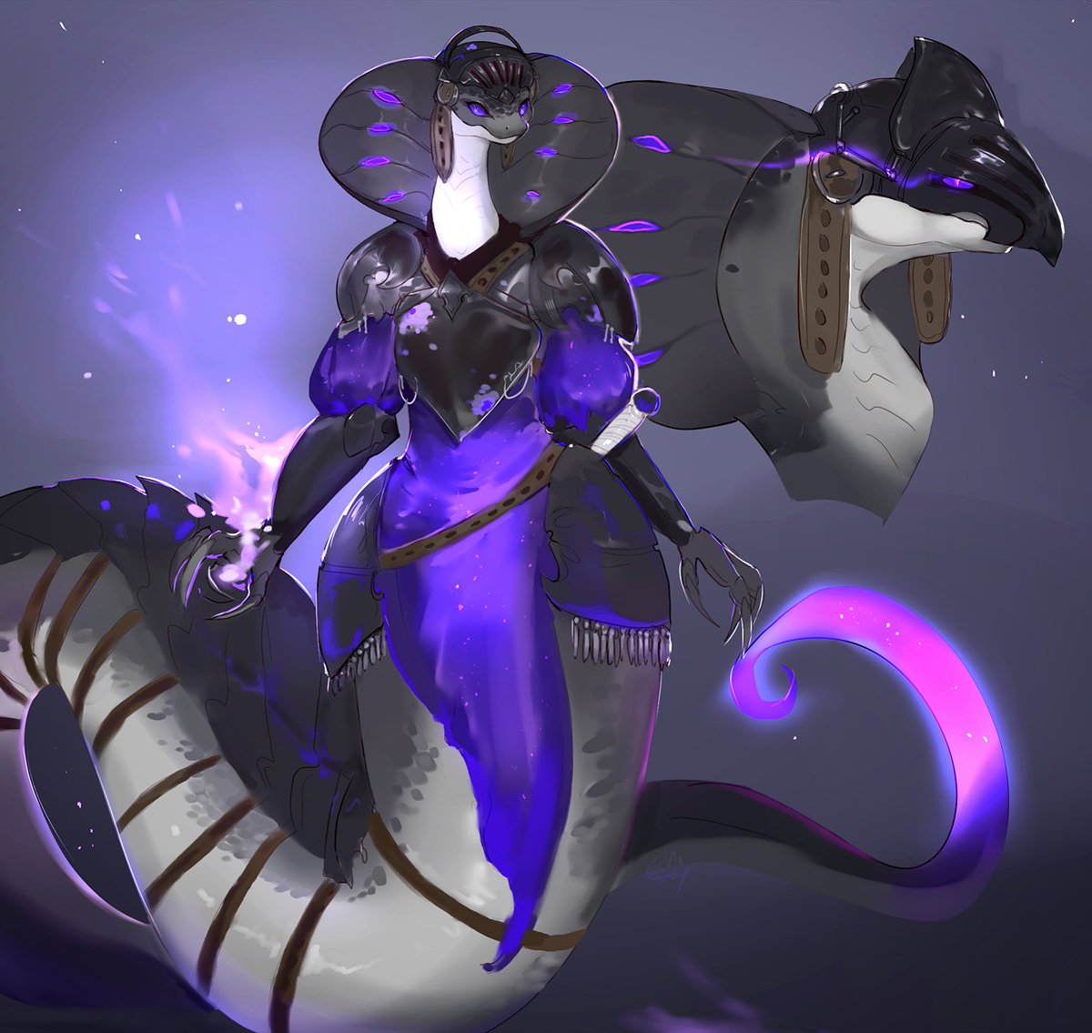 echo_fey's tweet photo. ~twilight knight ~ snektember 03 ~💜 https://t.co/zwN7XQfxqH