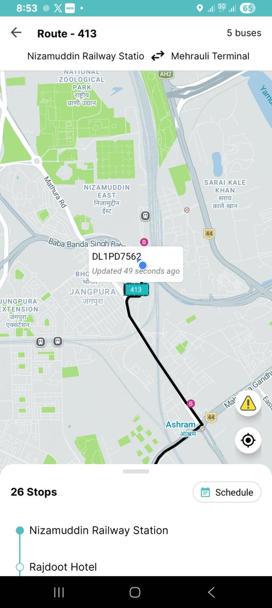 hanju_09's tweet photo. @dtchq_delhi @BJP4Delhi
 @AAPDelhi
@INCDelhi
@gupta_rekha
@CMODelhi
@tourism_delhi
This is unacceptable.
Route 413 (Nizamuddin Railway Station ↔ Mehrauli Terminal) continues to cause serious problems for passengers. https://t.co/6BwgCP8xq8