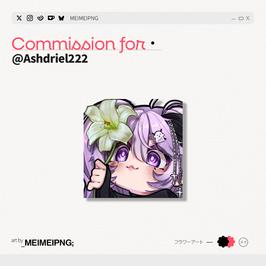 meimeipng's tweet photo. 【🎐⋯YCH Flower 】comm for: @Ashdriel222
Thank you for commission me .ᐟ

♡ + ↻ appreciated

━━━━━ ⋯ 🌿 ⋯ ━━━━━

#ych ୨୧ #VGenComm ୨୧ #opencommissions https://t.co/MsyzdXhb7K