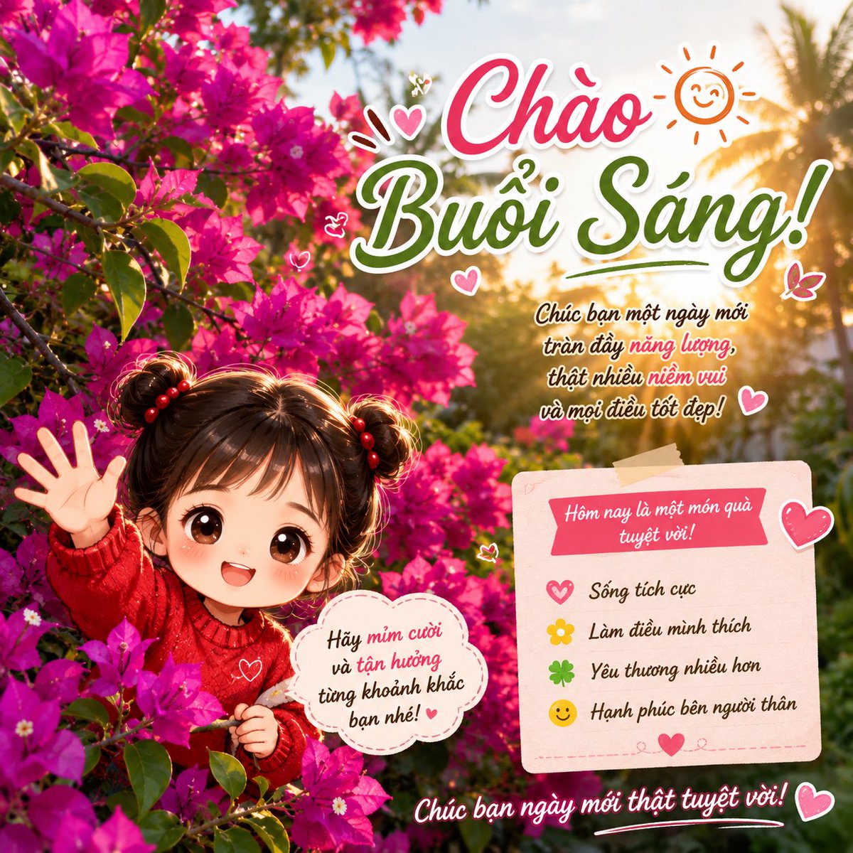 quynhnhubtc's tweet photo. Chào buổi sáng thứ 6

Hãy luôn mỉm cười và tận hưởng từng khoảng khắc bạn nhé😊 https://t.co/4jv8oLUZL4