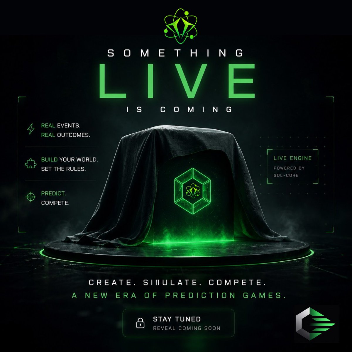 SolCoreEngine's tweet photo. A new way to create events, build worlds, and let others bet on the outcome.
Create.
Simulate.
Predict.
Build on @solana
https://t.co/4njXDNSopg
The first worlds are already taking shape.
Stay tuned. The reveal is coming soon.
#SOLCORE #LiveEngine #Gaming #PredictionGames #bet #solana #crypto #live #world