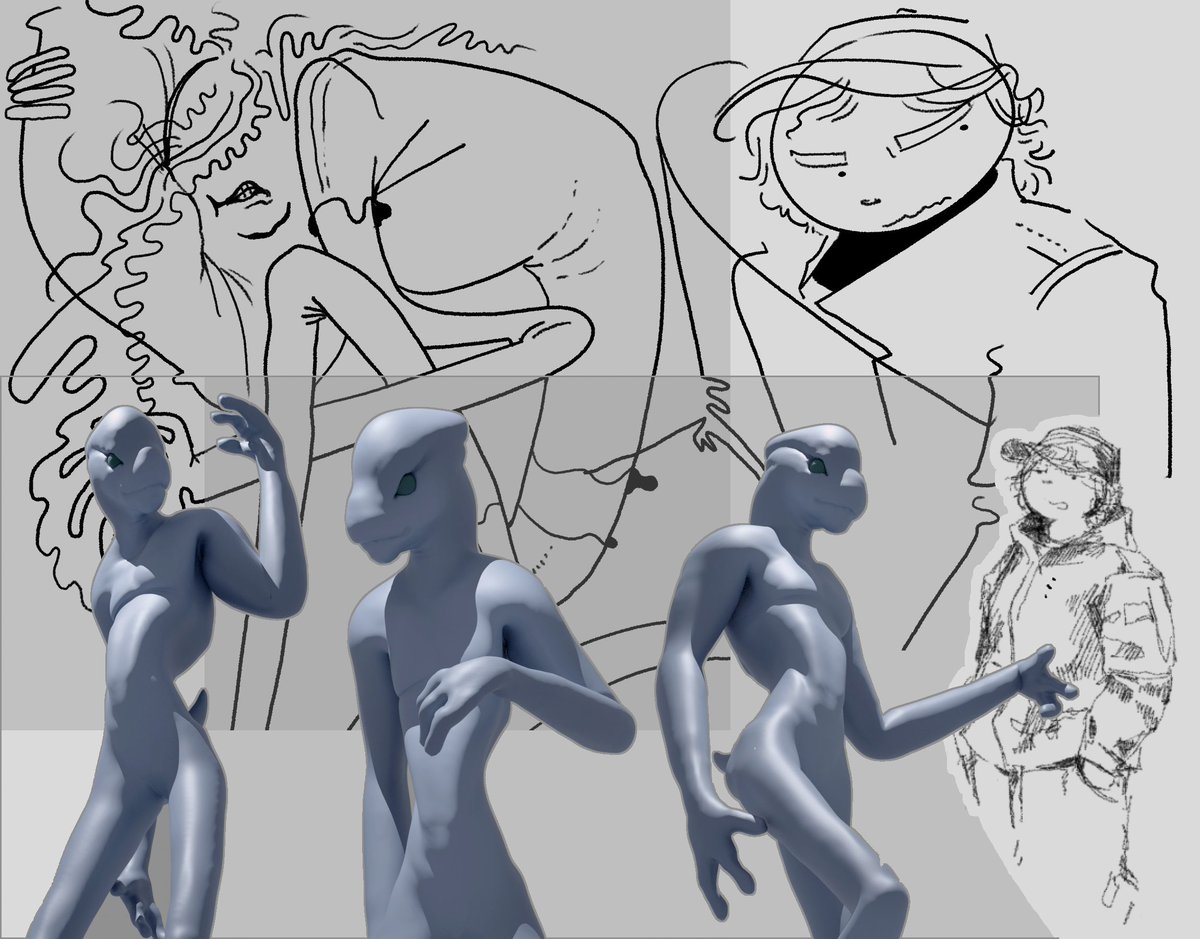 EndlessCrust's tweet photo. sketches and some fun in blender https://t.co/jhKErDYYQF