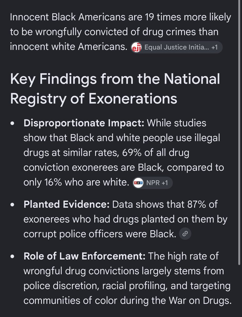 abagisabag's tweet photo. @Goawayaway1 @BobSaca08005552 @rirokpik Additionally this is incarceration not crime committed which also plays into how I said before black and white people use drugs at similar rates yet face more arrests. And exonerations lol https://t.co/qSou3CI0uT