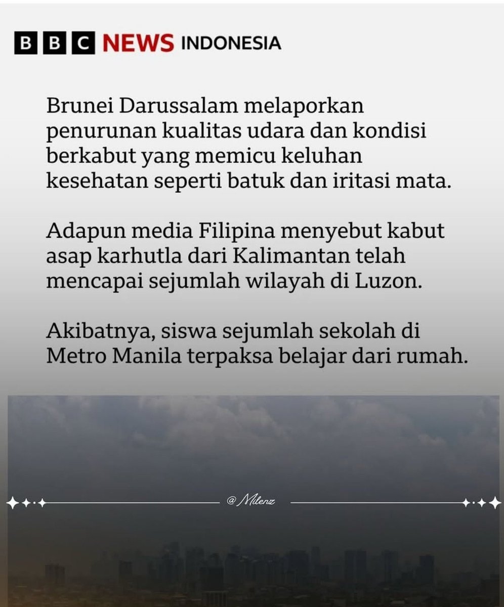 ejaaipongg's tweet photo. "INDONESIA DISEBUT TAK BECUS TANGANI KARHUTLA, TERANCAM DISERET KE MAHKAMAH INTERNASIONAL"

#PrayforKalimantan https://t.co/n8geGHNzXo