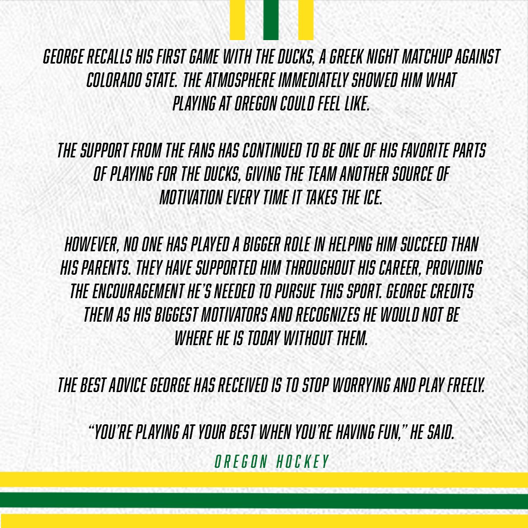 UOHockey's tweet photo. One Game, One Calling: George’s Pursuit of Something Bigger

#GoDucks #OregonHockey https://t.co/CXGEeNsdWc