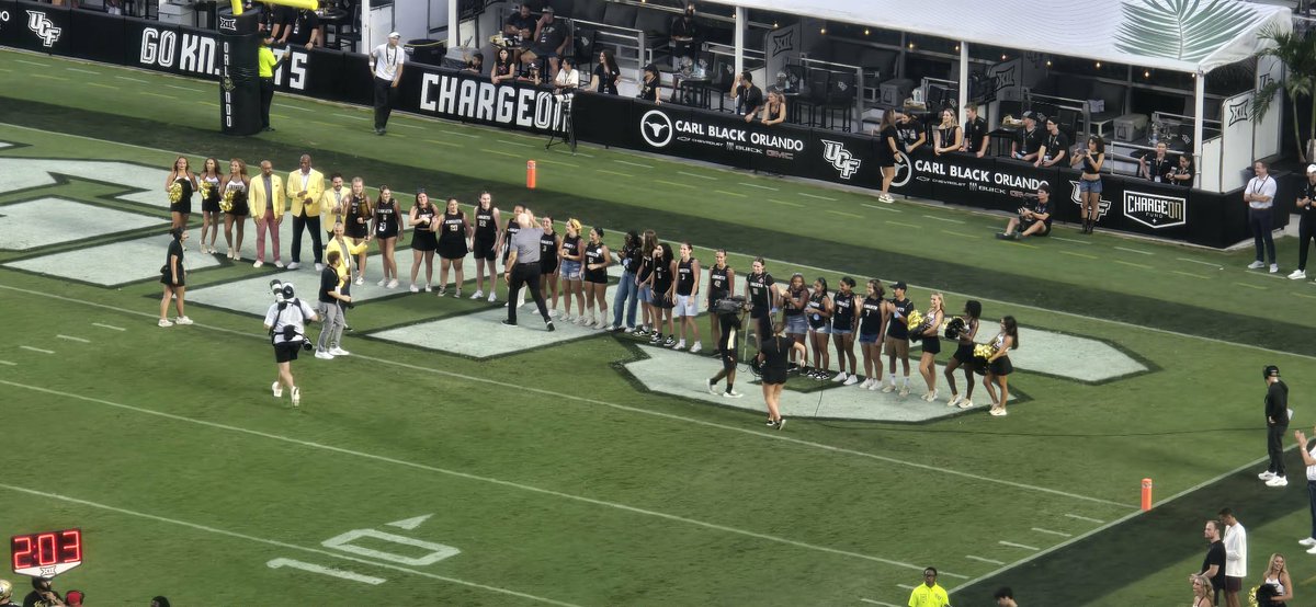 RedditCFB's tweet photo. UCF's flag football team was honored for winning the inaugural Fiesta Bowl Flag Football Classic back in April. https://t.co/sJ72Grq0ga