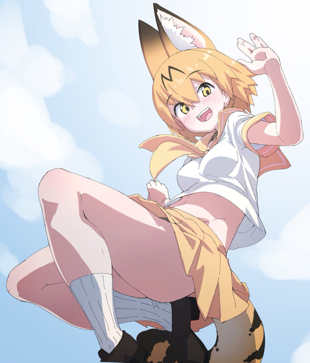 DailyNekomimi's tweet photo. The catgirl of the day is Serval from Kemono Friends! https://t.co/U1wM2izk5G