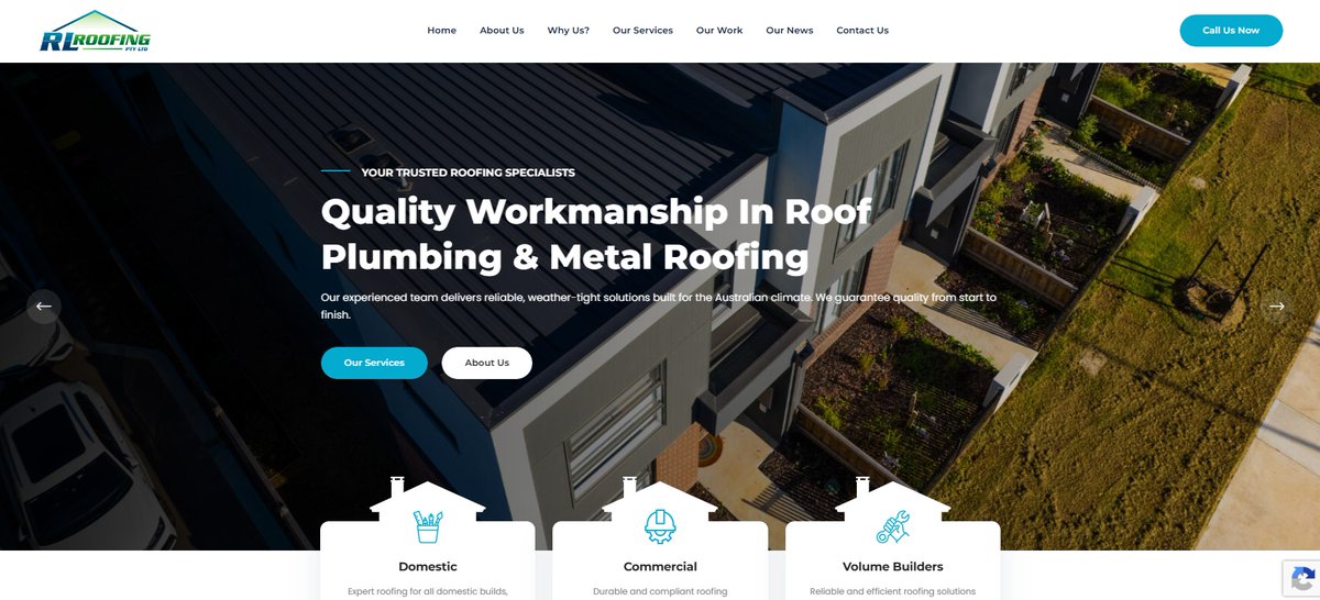 DigiCloudAus's tweet photo. 🚀 Just launched! Check out the brand-new website we designed for Melbourne metal roofing &amp; roof plumbing experts, RL Roofing PTY LTD! 🏠✨

Need quality new roofs, gutters, or Colorbond® steel solutions? Explore their services here: 👉 https://t.co/RQzbjTbZiR https://t.co/xjFJlY2edV