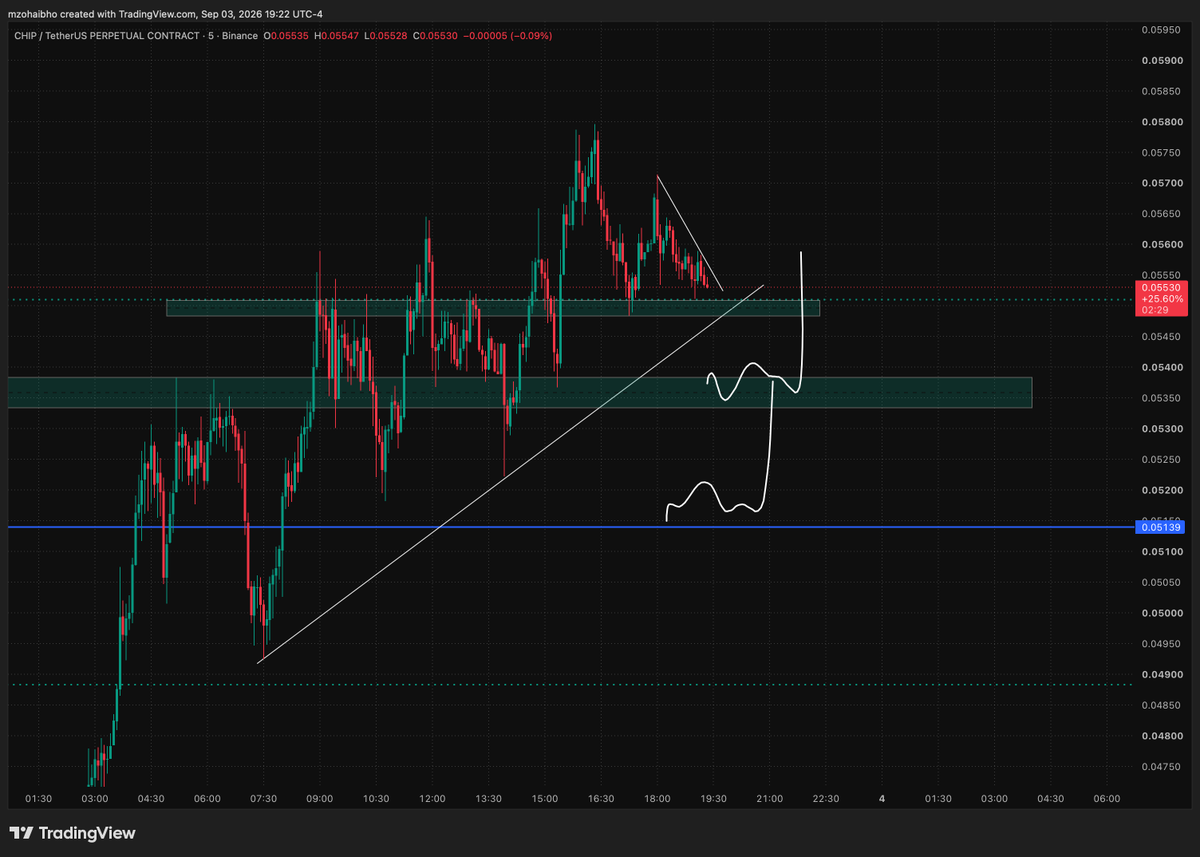 mzohaibho's tweet photo. $CHIP long zones. https://t.co/z65w5tugRC