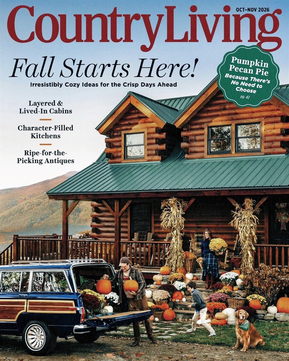 KJP's tweet photo. Our little piece of the American dream made the cover of Country Living. 🇺🇸🍂🎃 https://t.co/Oh9qoTTULv
