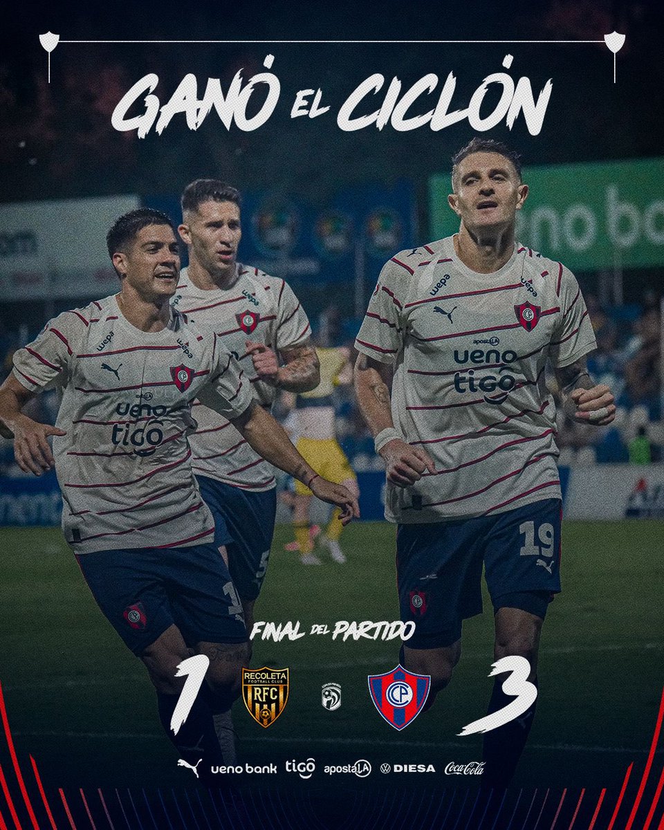 CCP1912oficial's tweet photo. 🏟️ ¡Final del partido!

💙❤️¡VICTORIA DEL CICLÓN!💙❤️

1-3 | #RECxCCP

🌪️ #𝑪𝒐𝒏𝑻𝒐𝒅𝒐𝑪𝒊𝒄𝒍𝒐́𝒏 🔵🔴 https://t.co/InLHz0NSts
