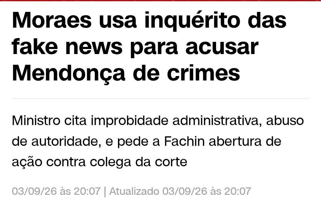 RicardoRoveran's tweet photo. Moraes dobrou a aposta: meteu Mendonça no inquérito das fake news.

Agora é tudo ou nada.

FORÇA ANDRÉ MENDONÇA! https://t.co/dJD7wpbBaK