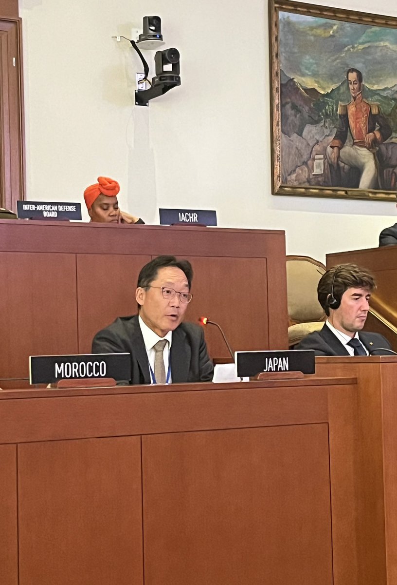 JapanEmbDC's tweet photo. At Permanent Council of the @OAS_official, Ambassador to the OAS Shimada highlighted Japan’s new $3 million USD support for Haiti through the OAS. 🇯🇵🇭🇹Japan remains committed to supporting Haitian-led efforts toward credible elections &amp; the restoration of democratic governance. https://t.co/7wQX4ypMbl