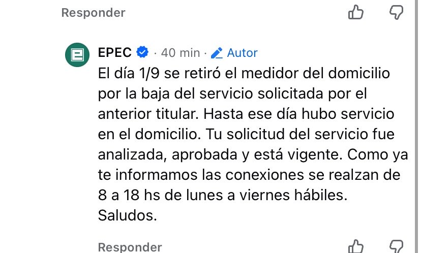 darkknotes's tweet photo. @EpecOficial  necesito que se haga cargo alguien por qué no me brindan una respuesta coherente , me cambian de versiones cada dos segundos https://t.co/udPrROMKqp