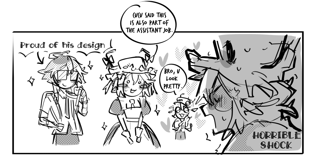Noreemii's tweet photo. ❖ Silly quick comic I made while I was working on game sprites. 🌟✨
#oc https://t.co/gcMCpp6dvd
