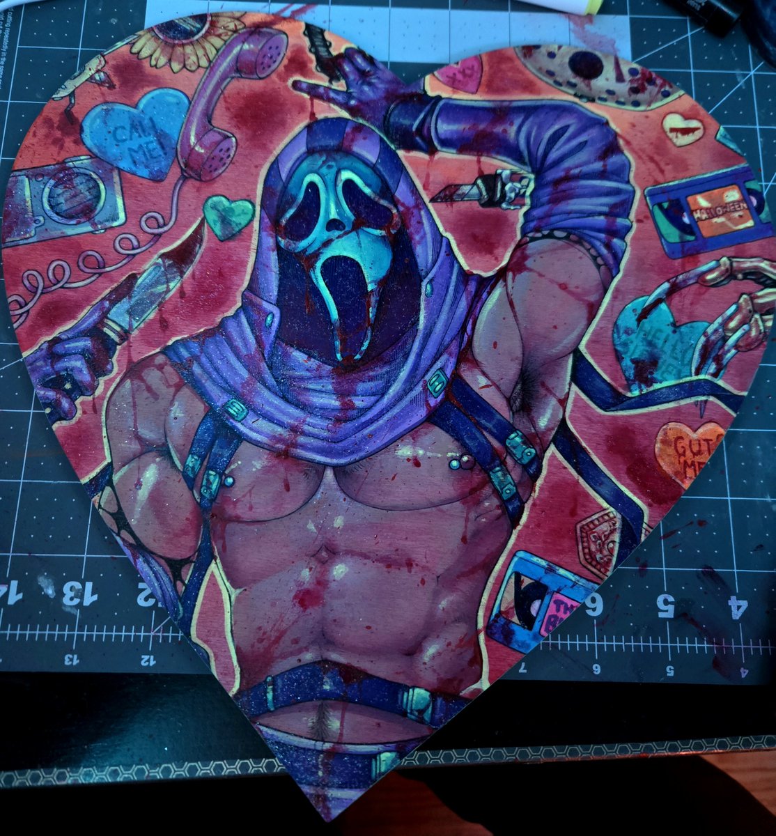 pockidom's tweet photo. A painting I did a while back for q friend. Was fun to work on 😁 sorry for not posting much. I forget to share my work a lot. I'll try and post more soon
#horrorfanart #ghostface #acrylicmarkers #painting https://t.co/4e9TjWfdQg
