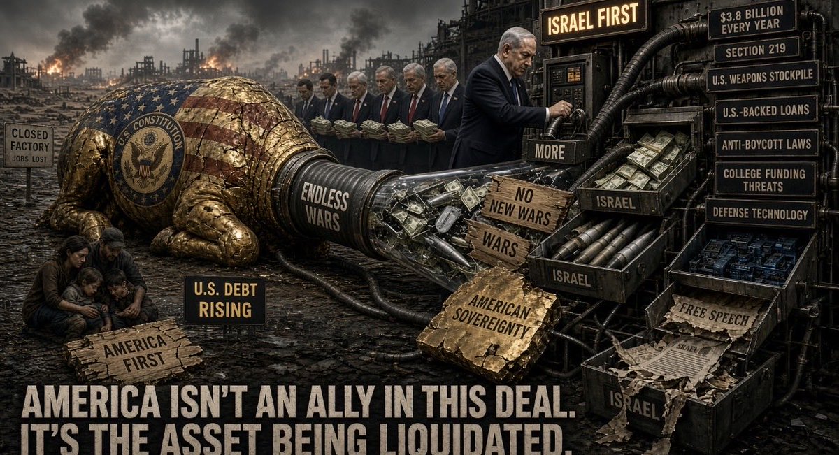 Bennett_Method's tweet photo. I just can’t get over this. How does this sh*t even make it into a bill? Who threatens college funding because Americans boycott a foreign country? Over 30 states already restrict contracts or investments over Israel boycotts. Israel gets $3.8 billion yearly, multiyear weapons financing, U.S.-backed loans, access to our weapons stockpile, and a legal guarantee protecting its military advantage. Now Section 219 wants to integrate our defense technology with theirs. What other foreign country gets America to reshape its money, military, and free-speech policies around it? This isn’t America First. It’s Israel First. America is done being their golden calf while they suck us dry.