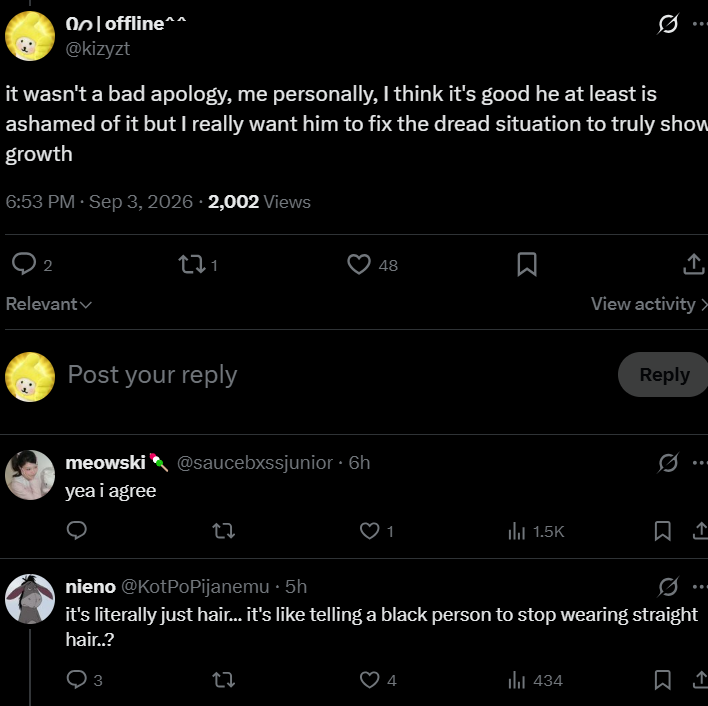 kizyzt's tweet photo. @RacoonChilli literally my replies, like it's difficult how despite trying to give everyone the benefit of the doubt and trying to be as respectful about it as possible even though they don't deserve it, they just don't want to listen https://t.co/4PoqANfTsL
