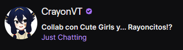 _Rayoncitos's tweet photo. El título del stream ha cambiado en Twitch: "Collab con Cute Girls y... Rayoncitos!?" 🐟📣 https://t.co/KYA7R1BQRC